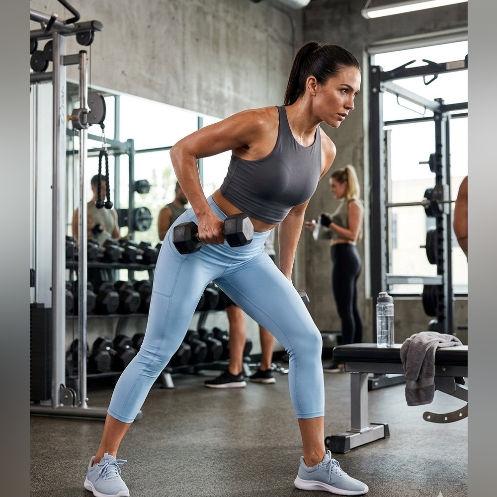 C&C California Light Blue High Waist Performance Leggings with Pockets
